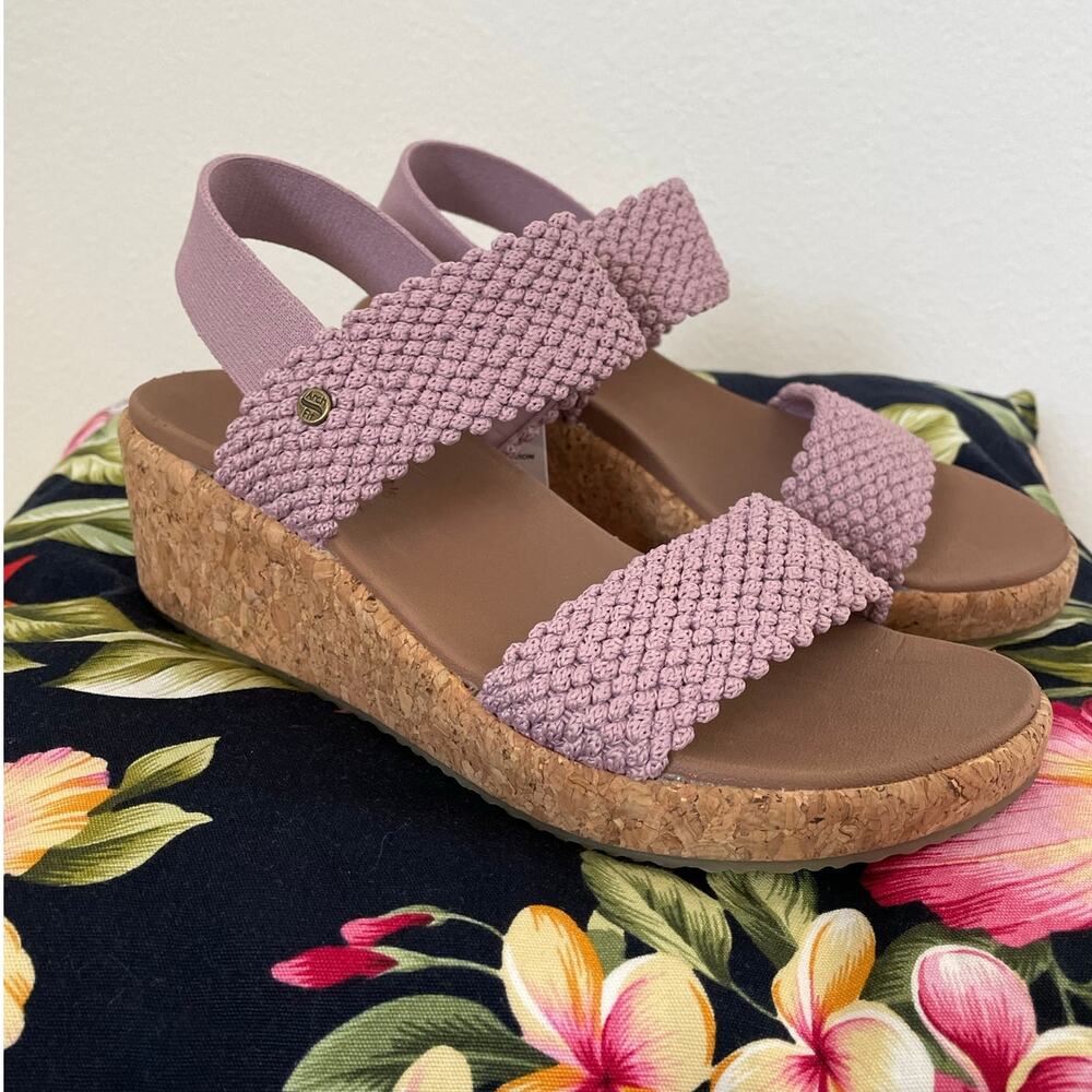 SKECHERS ARCHFIT BEVERLEE SANDALS WOMEN SIZE US 6 COLOR MAUVE